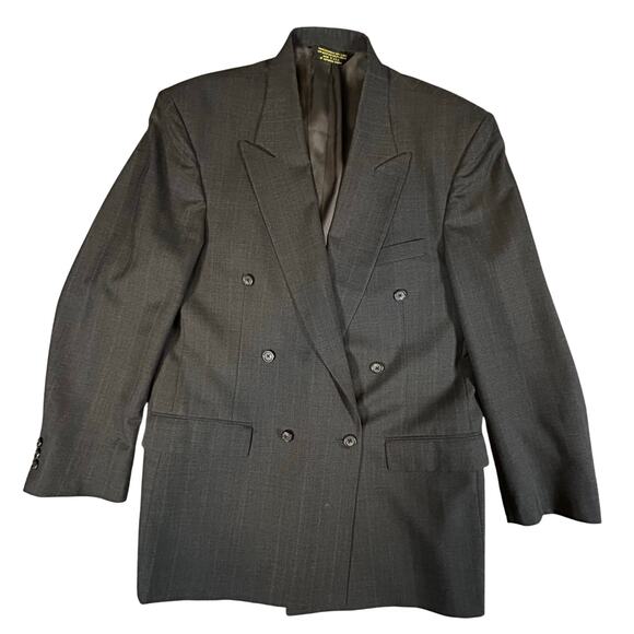 Pierre Balmain 100% Wool Double Breasted Sport Coat Blazer Made in USA - Picture 1 of 9